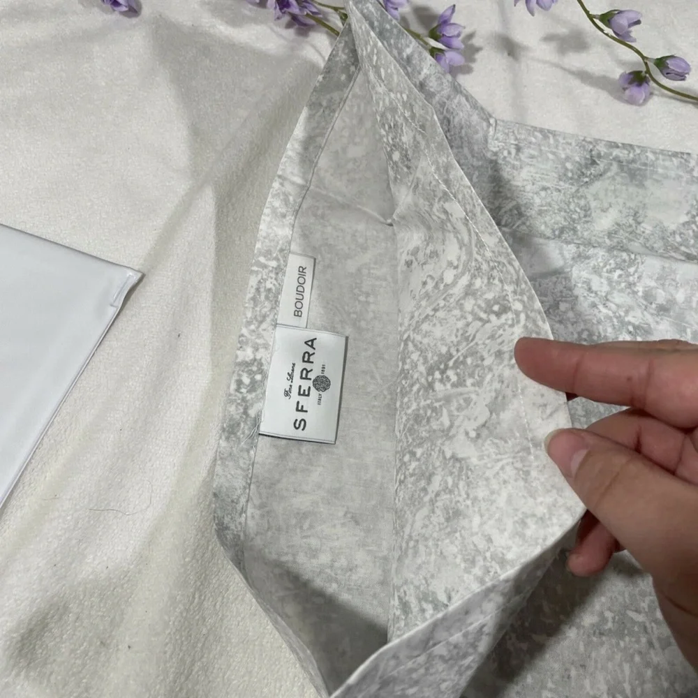 NIB SFERRA Pallani Boudoir Pillow Sham in Lunar‎ Watercolor [SZ 12 x 16 ]